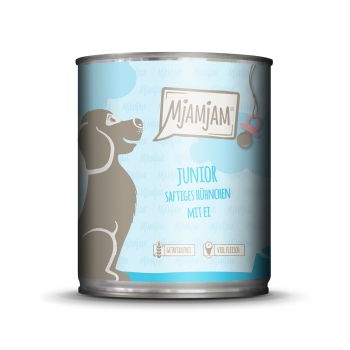 Mjamjam Hund - Junior Hühnchen mit Ei 800g